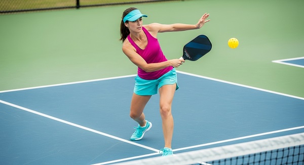Người tập pickleball ngoài trời để đốt calo giảm cân
